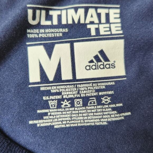 Adidas Michigan Wolverines Basketball T Shirt Medium Navy Blue Ultimate Tee - Picture 2 of 7